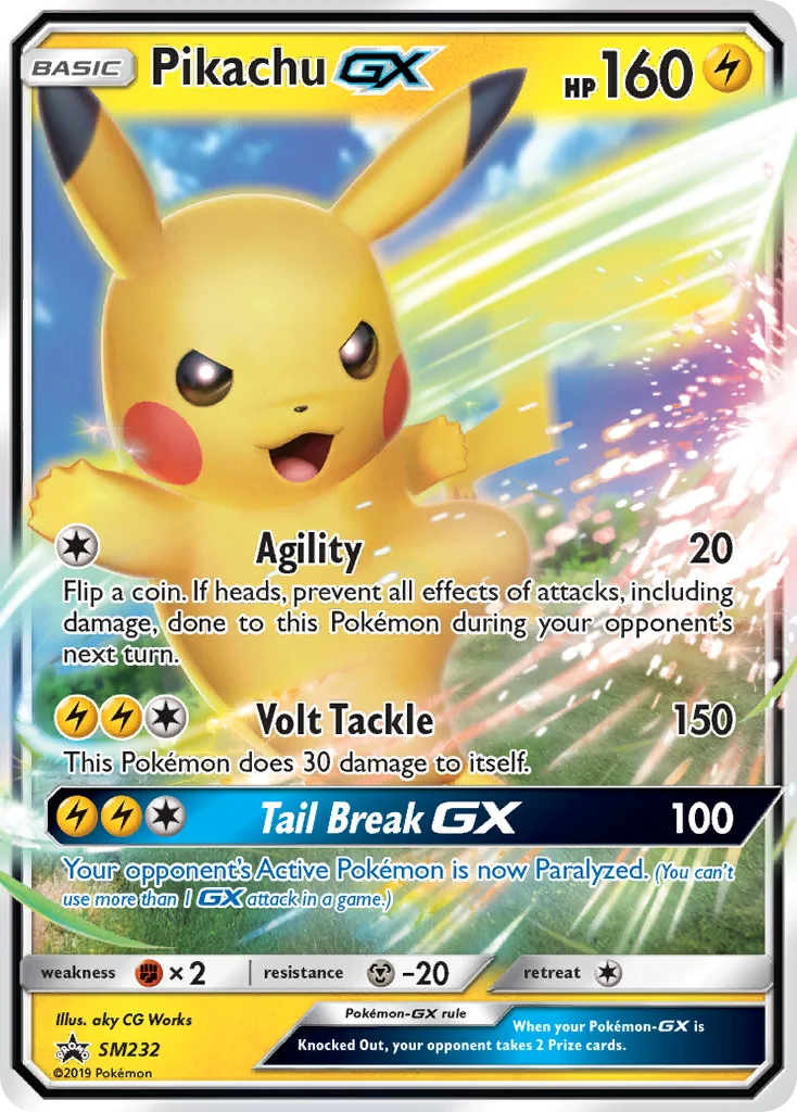 Pikachu-GX Pokemon card