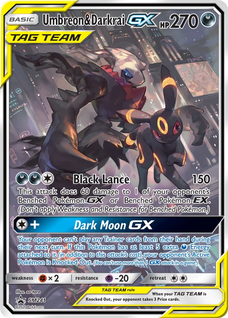 Umbreon & Darkrai-GX Pokemon card
