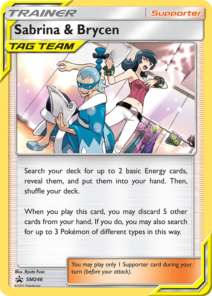 Sabrina & Brycen Pokemon card