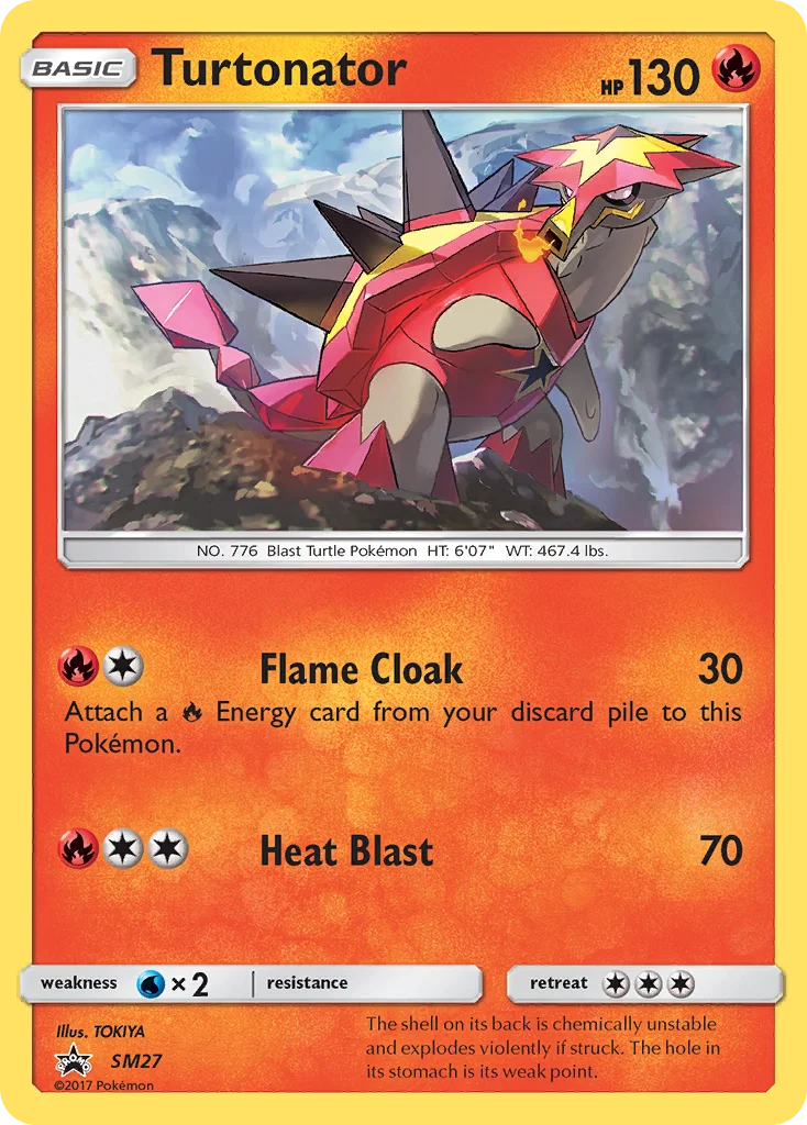 Turtonator Pokemon card