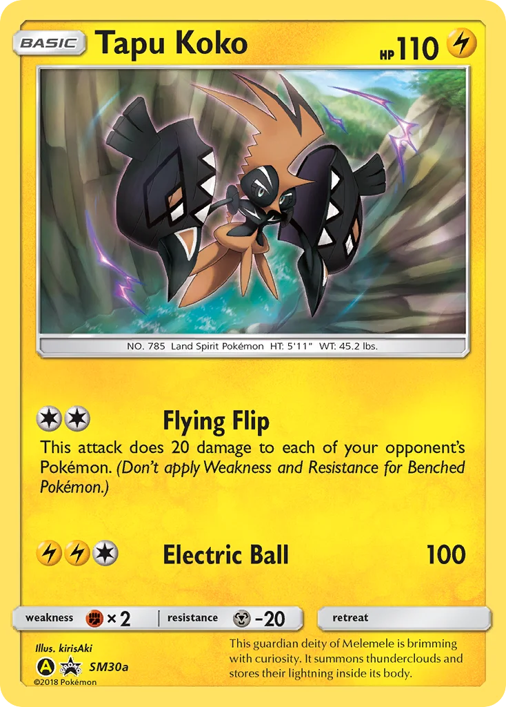 Tapu Koko Pokemon card