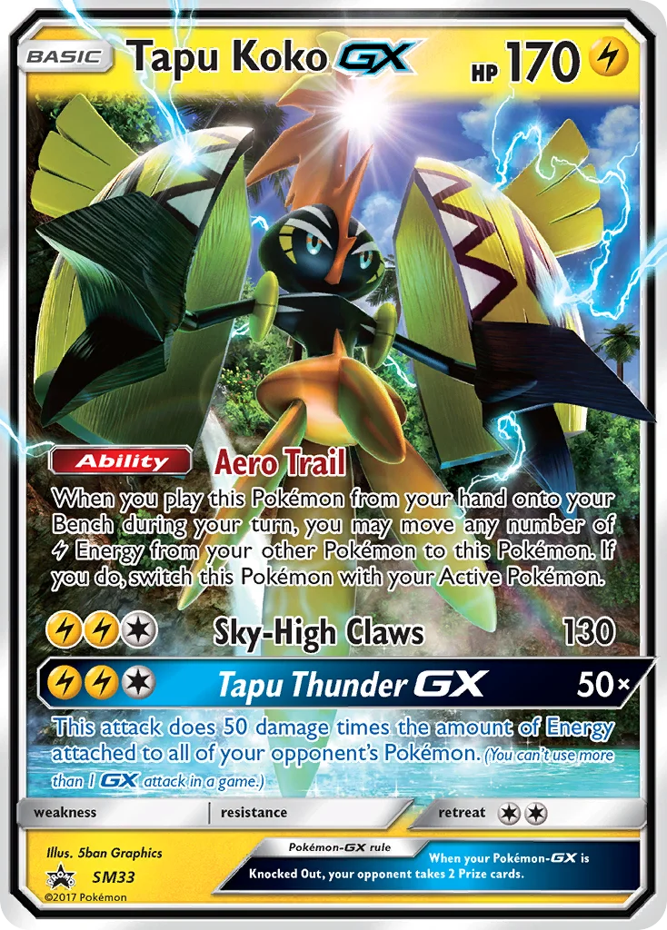 Tapu Koko-GX Pokemon card