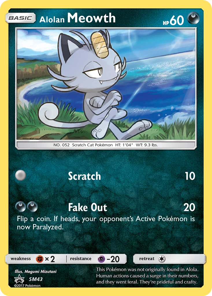 Alolan Meowth Pokemon card