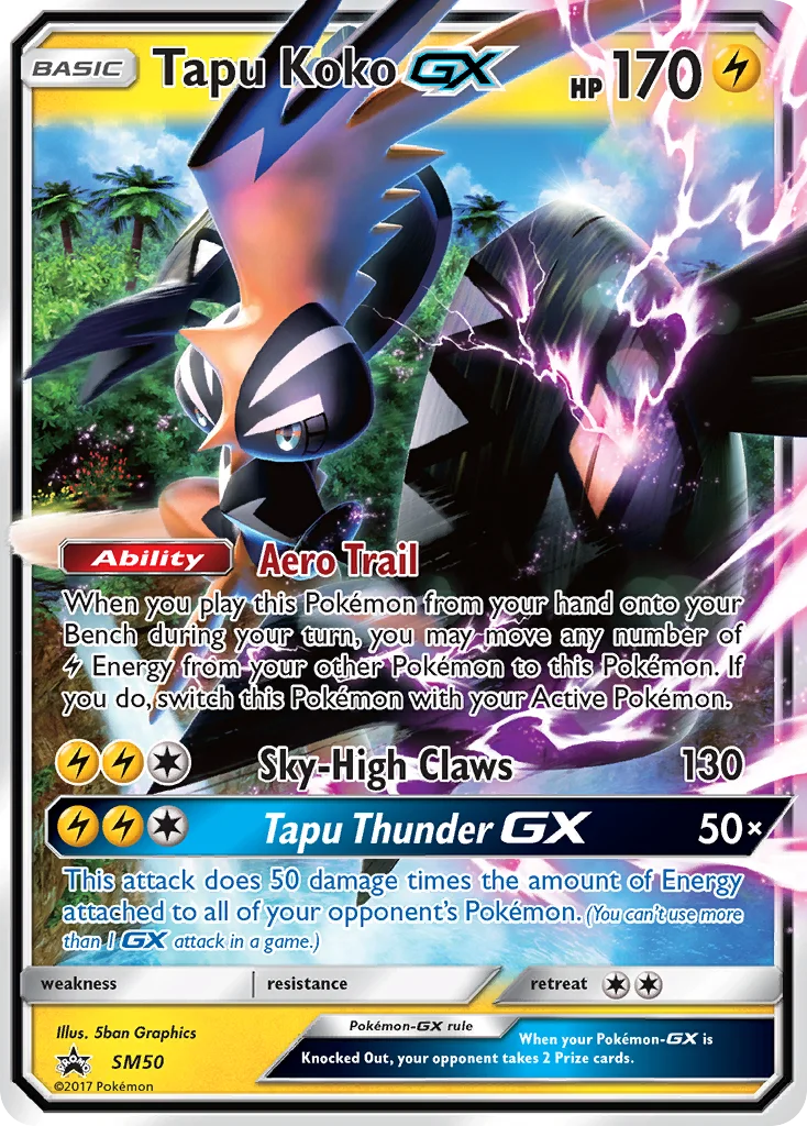 Tapu Koko-GX Pokemon card