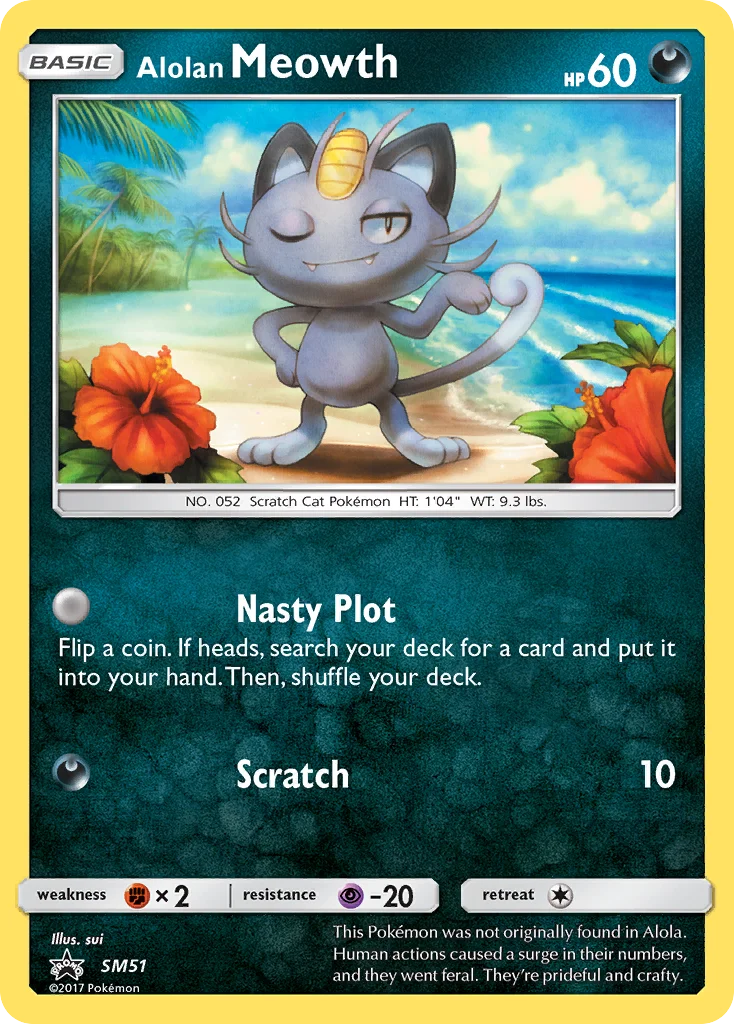 Alolan Meowth Pokemon card