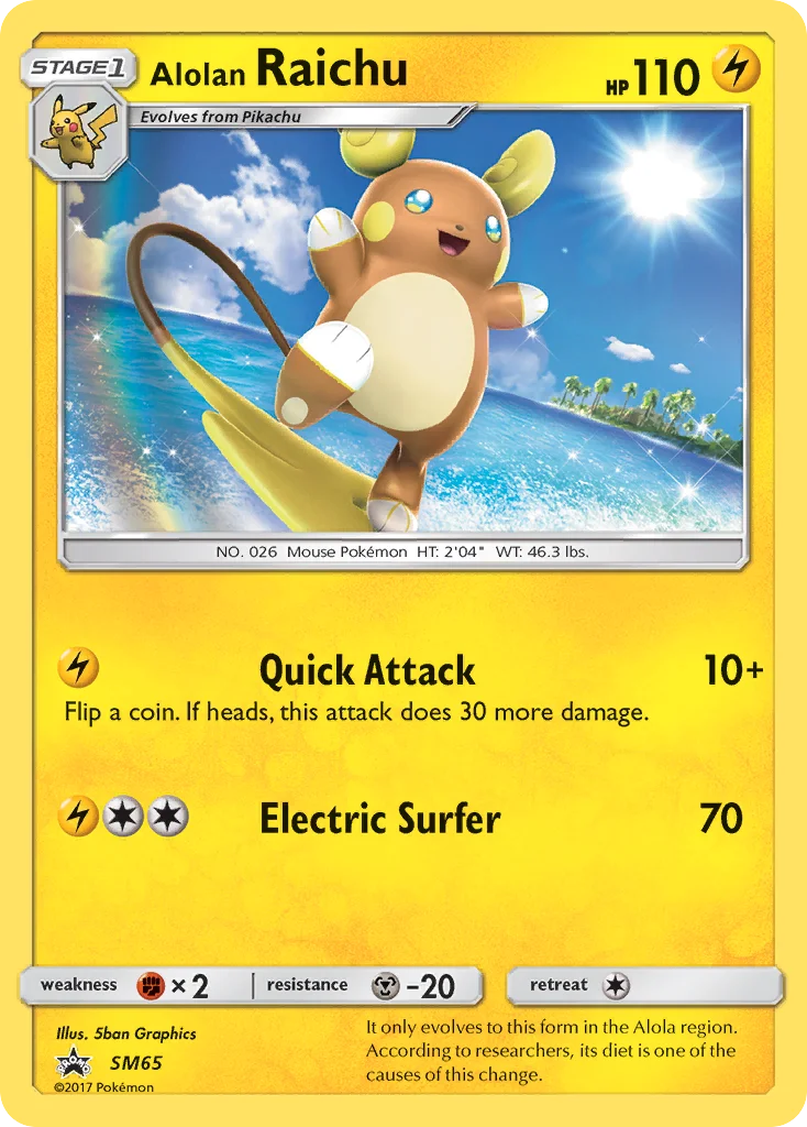 Alolan Raichu Pokemon card