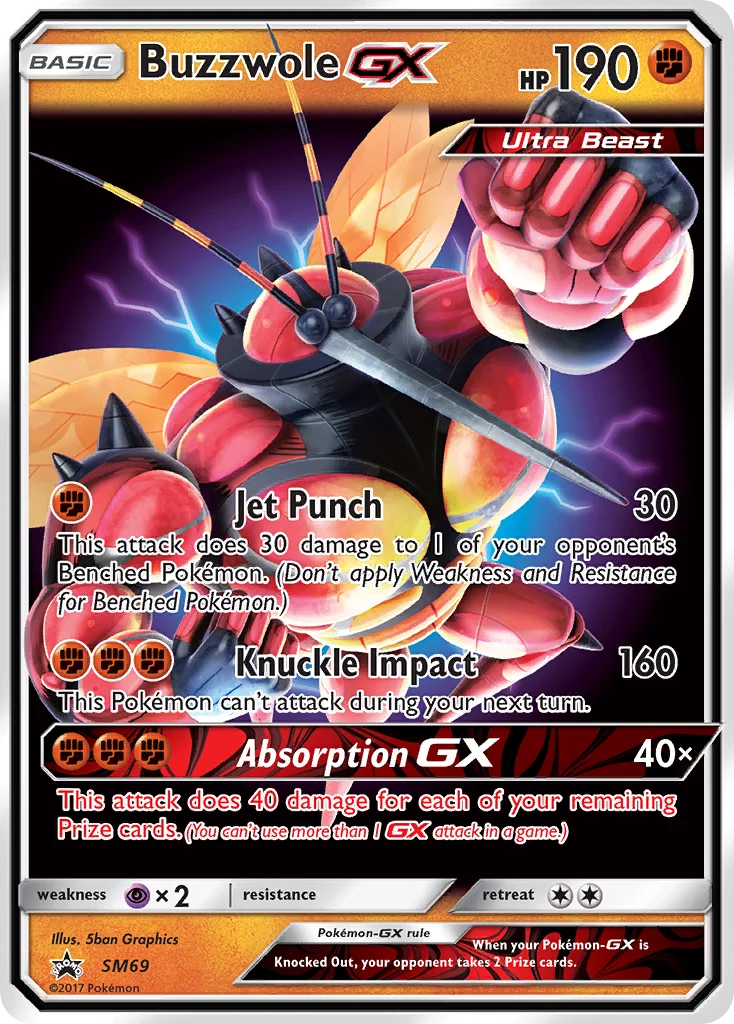 Buzzwole-GX Pokemon card