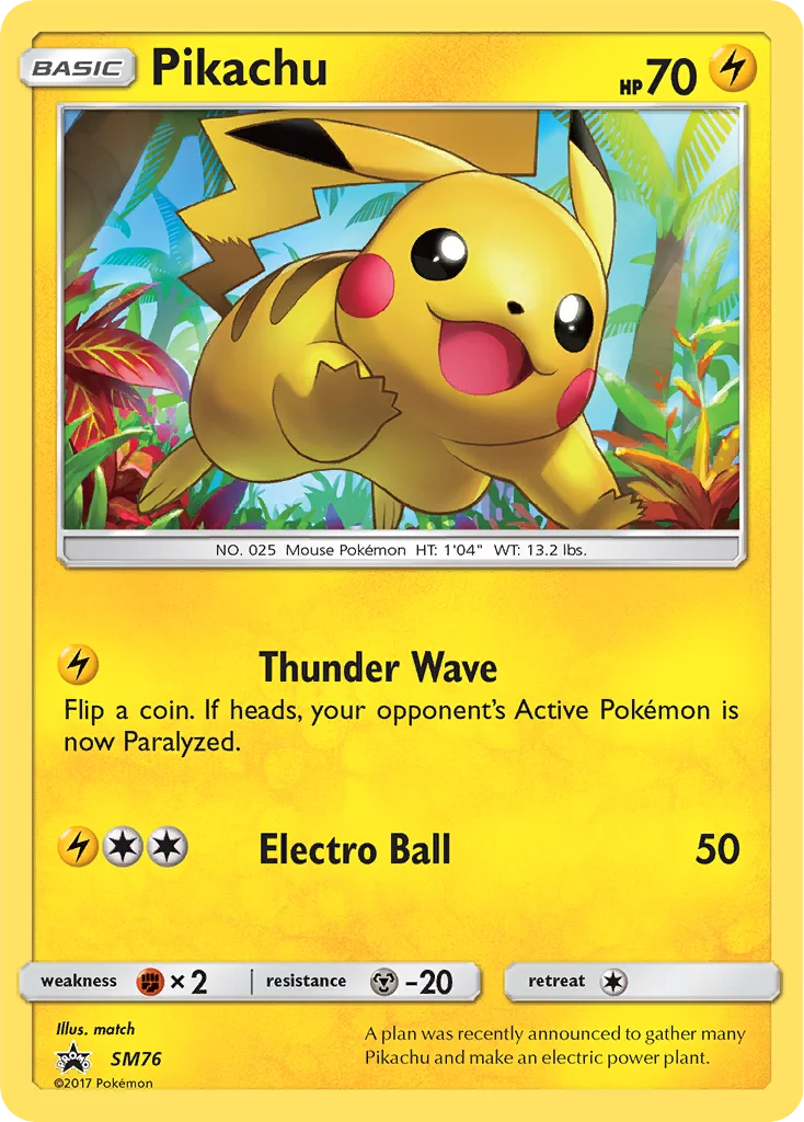 Pikachu Pokemon card