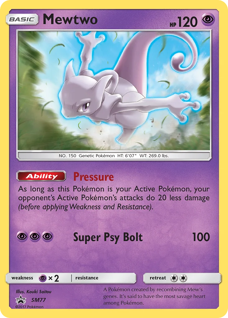 Mewtwo Pokemon card