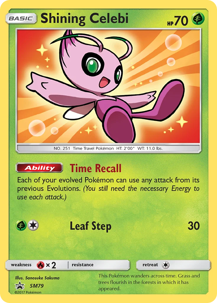 Shining Celebi Pokemon card