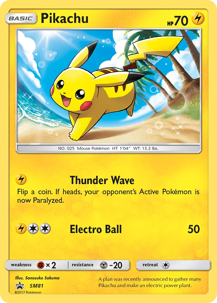 Pikachu Pokemon card