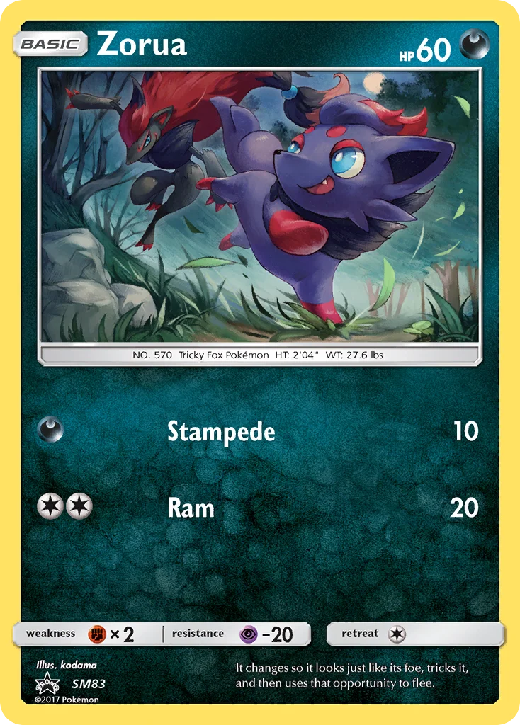Zorua Pokemon card