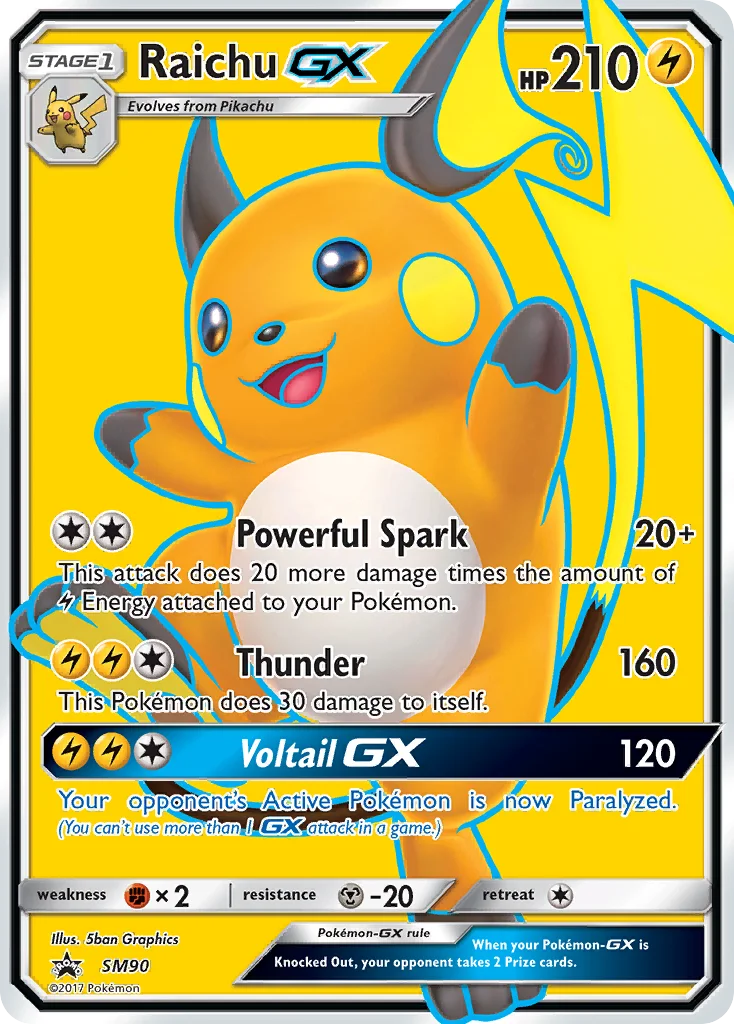 Raichu-GX Pokemon card