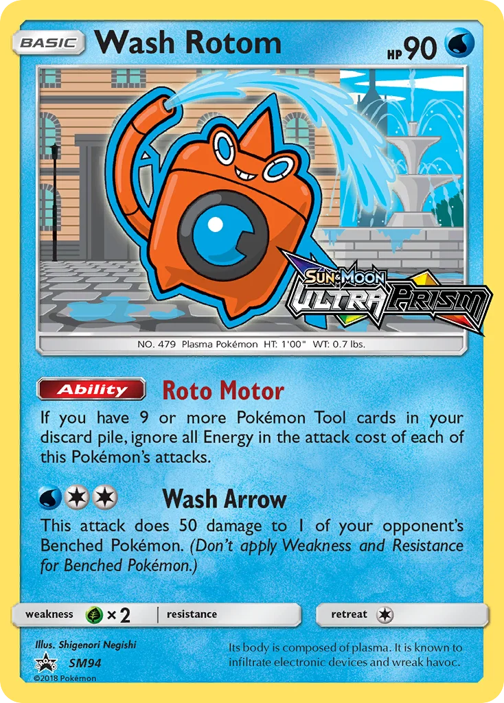 Wash Rotom Pokemon card