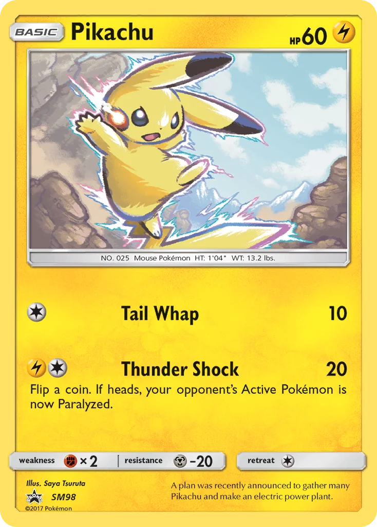Pikachu Pokemon card