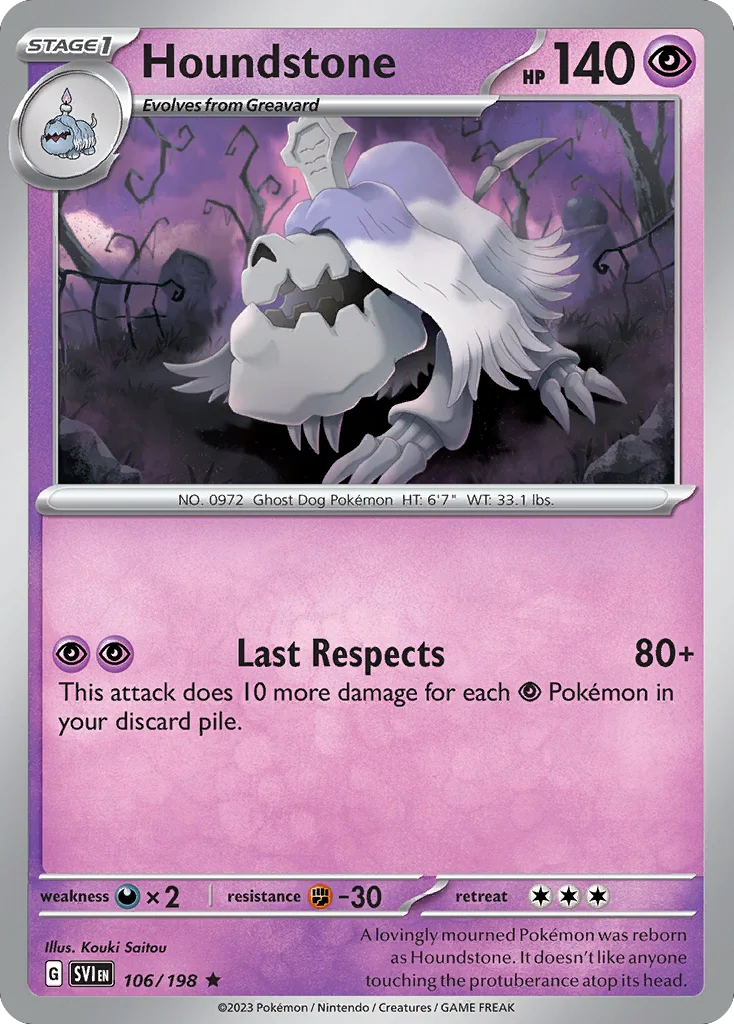 Houndstone Pokemon card