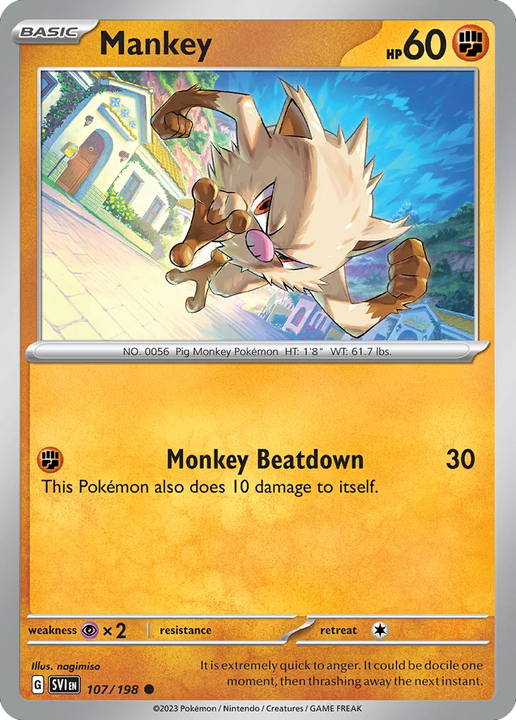 Mankey Pokemon card