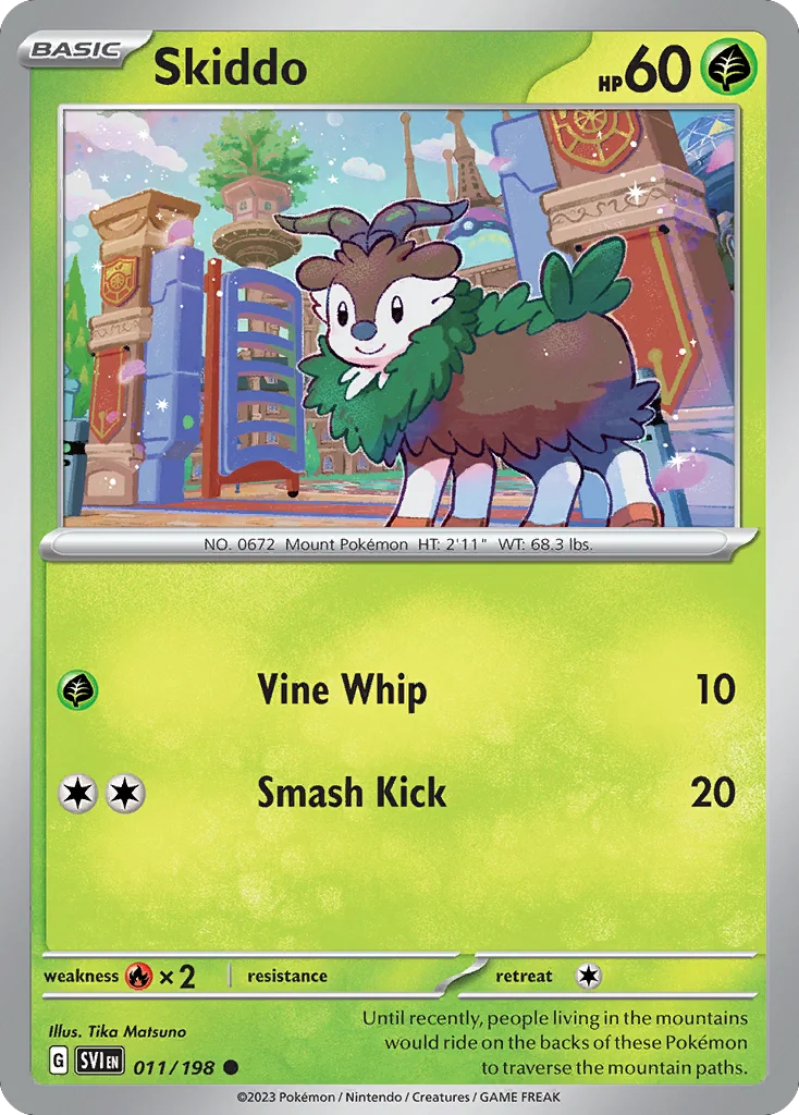 Skiddo Pokemon card