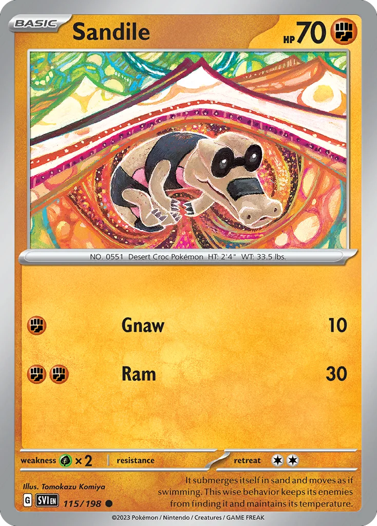 Sandile Pokemon card