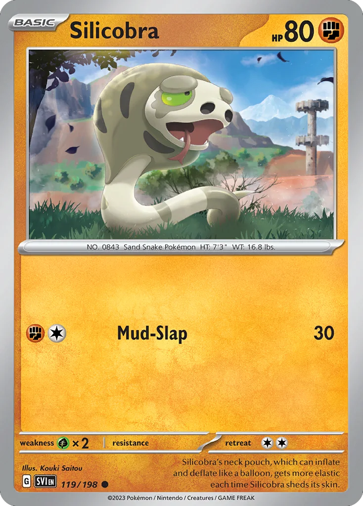 Silicobra Pokemon card