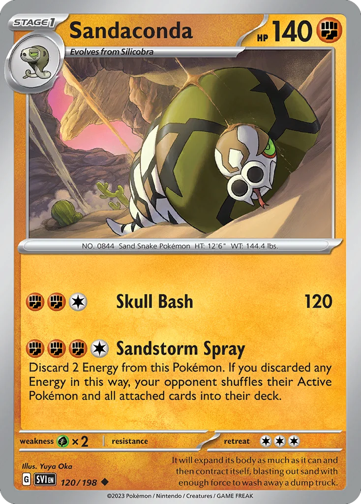 Sandaconda Pokemon card