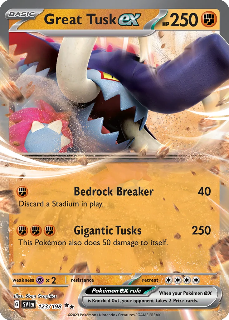 Great Tusk ex Pokemon card