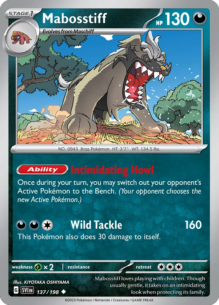 Mabosstiff Pokemon card