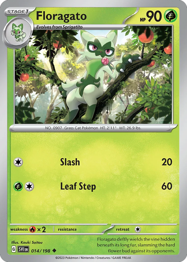 Floragato Pokemon card