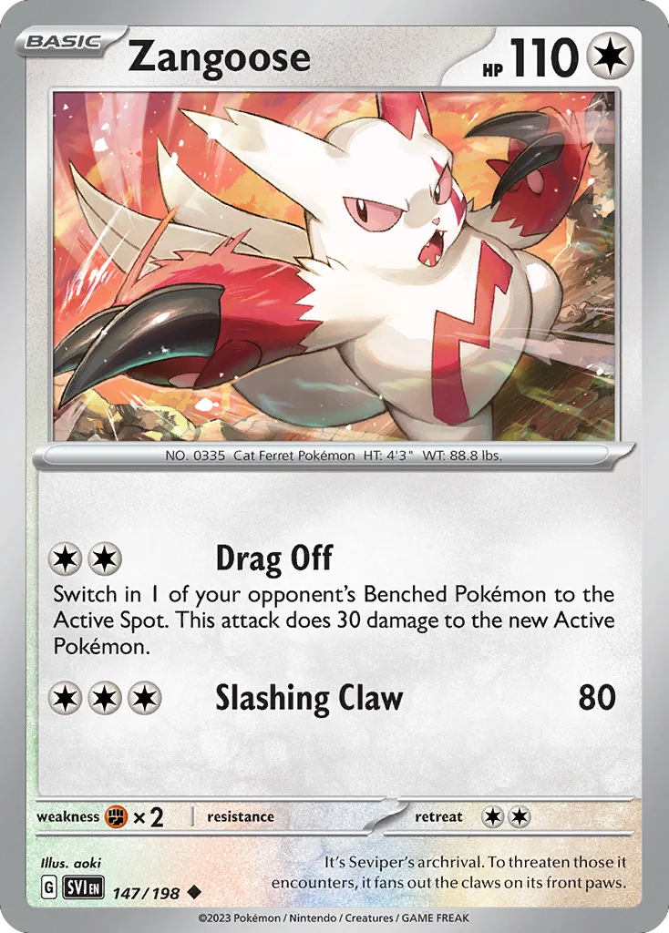 Zangoose Pokemon card