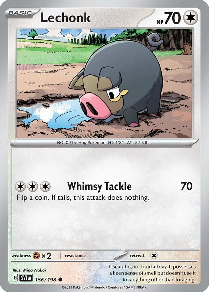 Lechonk Pokemon card