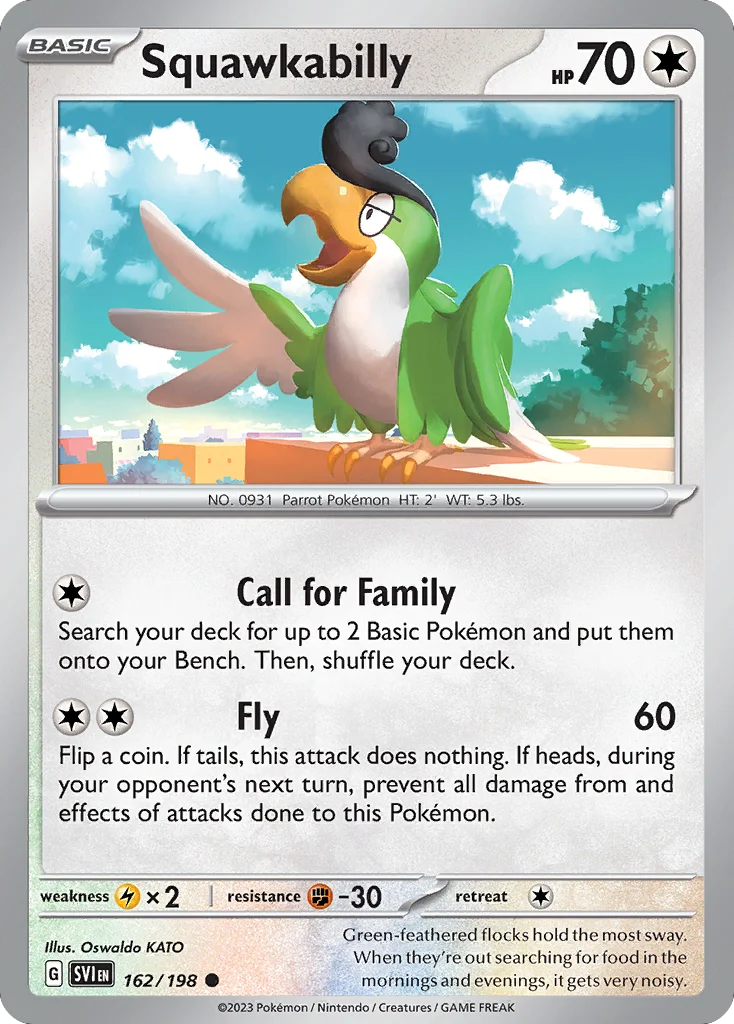 Squawkabilly Pokemon card