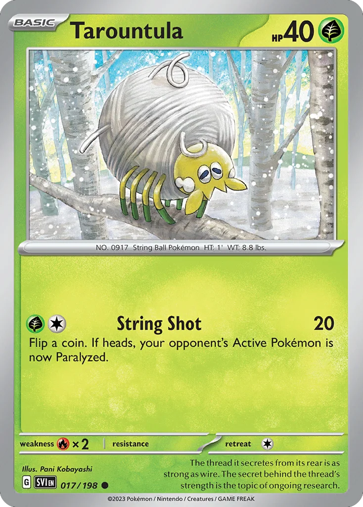 Tarountula Pokemon card
