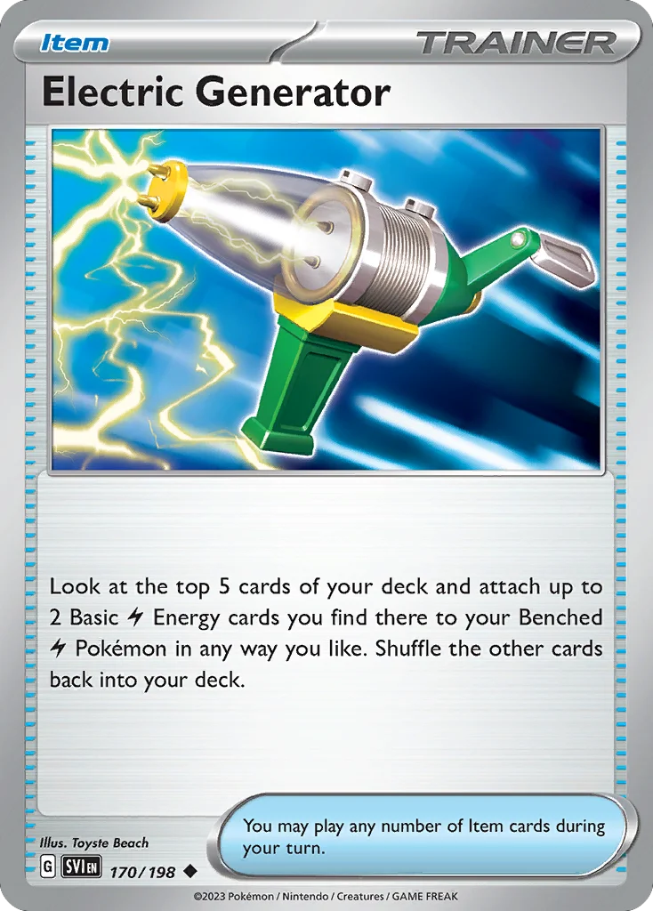 Electric Generator Pokemon card