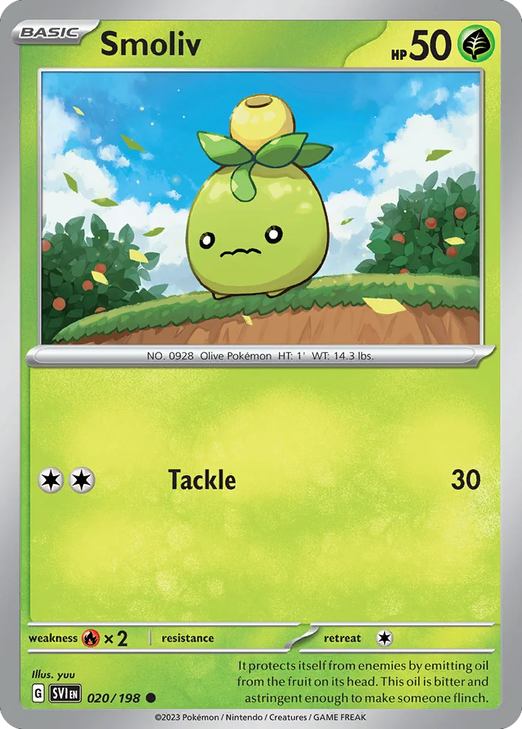 Smoliv Pokemon card