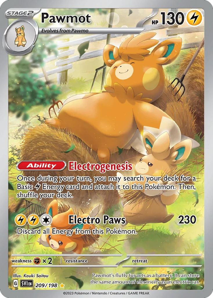 Pawmot Pokemon card