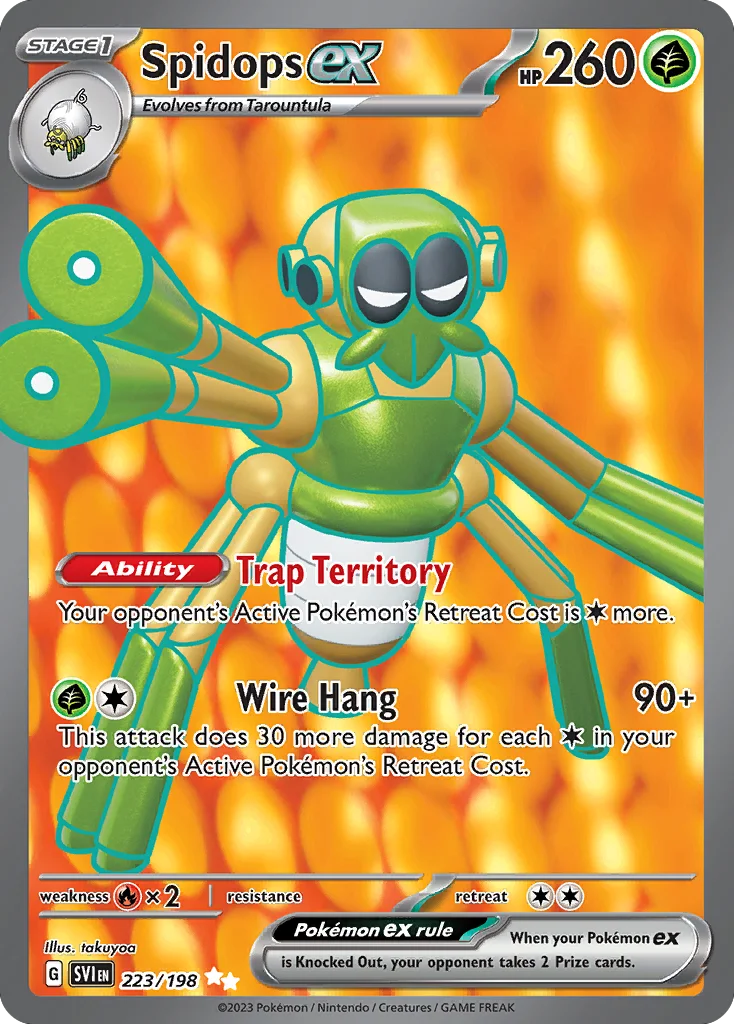 Spidops ex Pokemon card