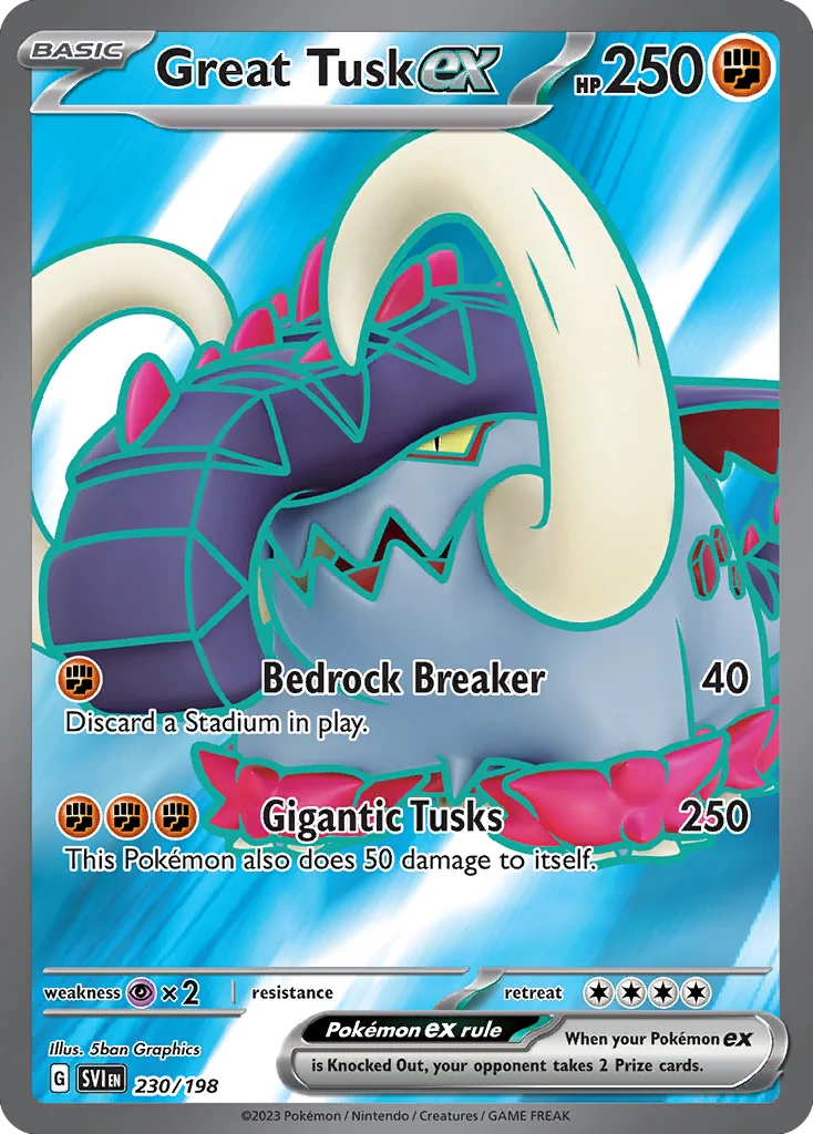 Great Tusk ex Pokemon card