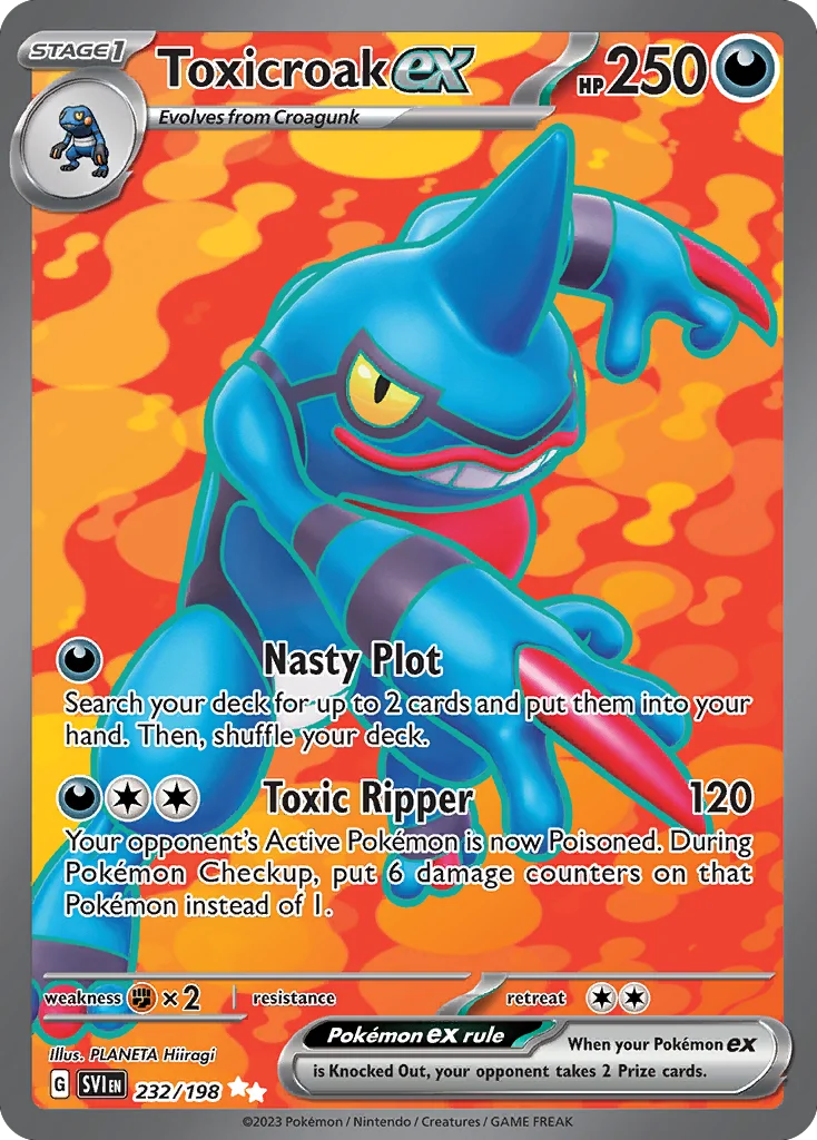 Toxicroak ex Pokemon card