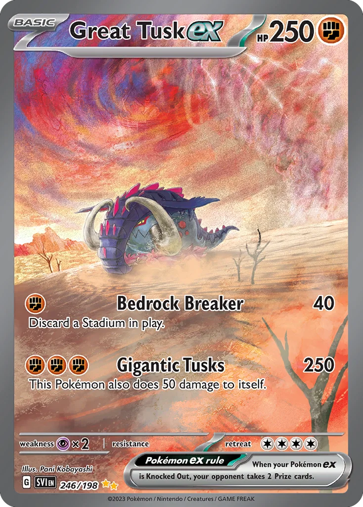 Great Tusk ex Pokemon card