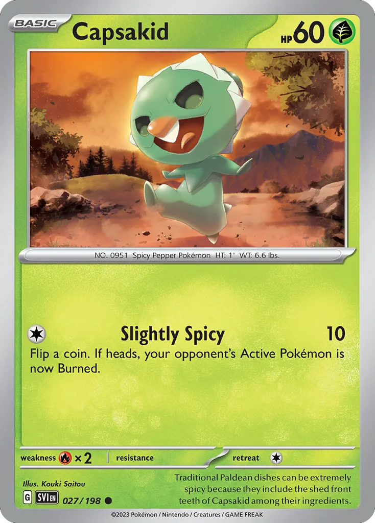Capsakid Pokemon card
