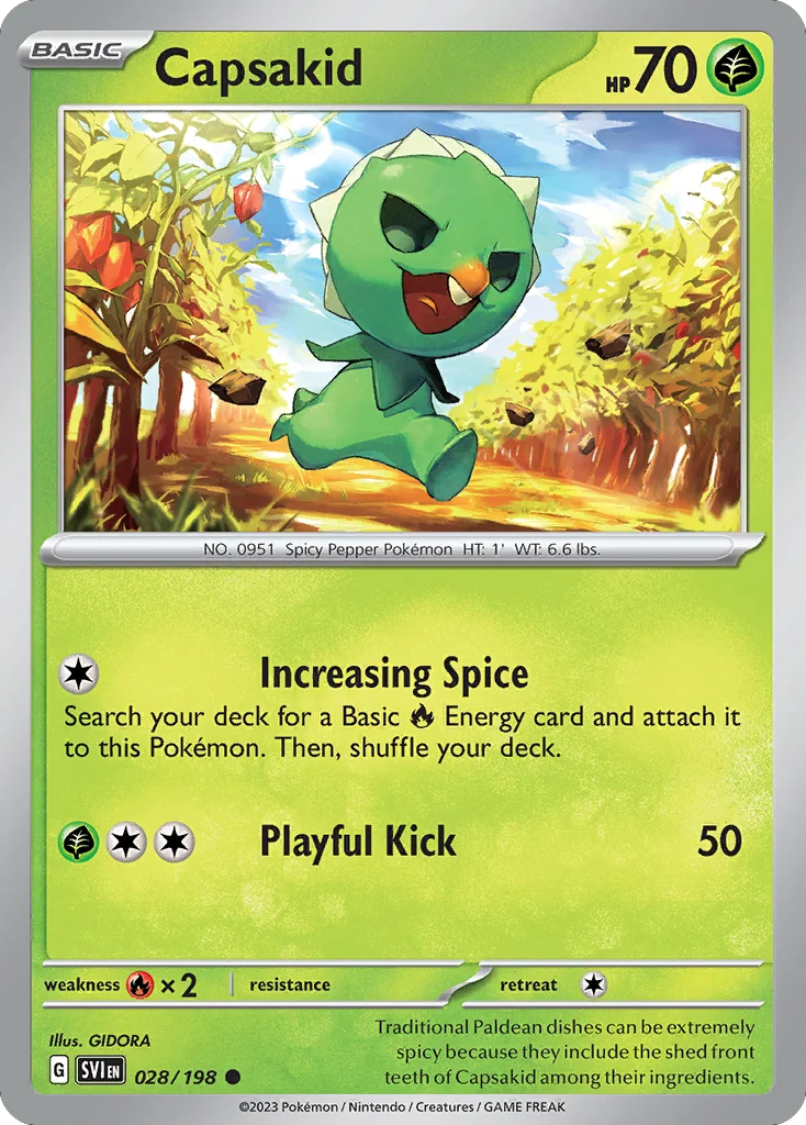Capsakid Pokemon card