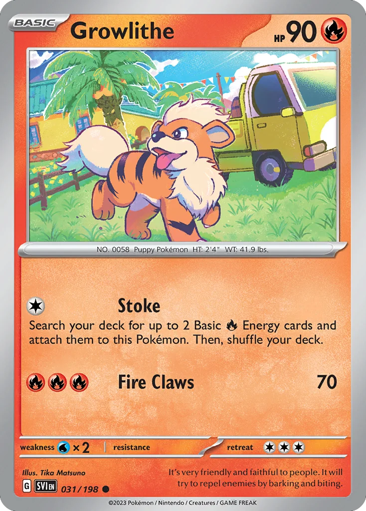 Growlithe Pokemon card