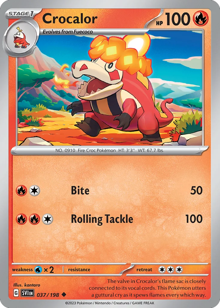 Crocalor Pokemon card