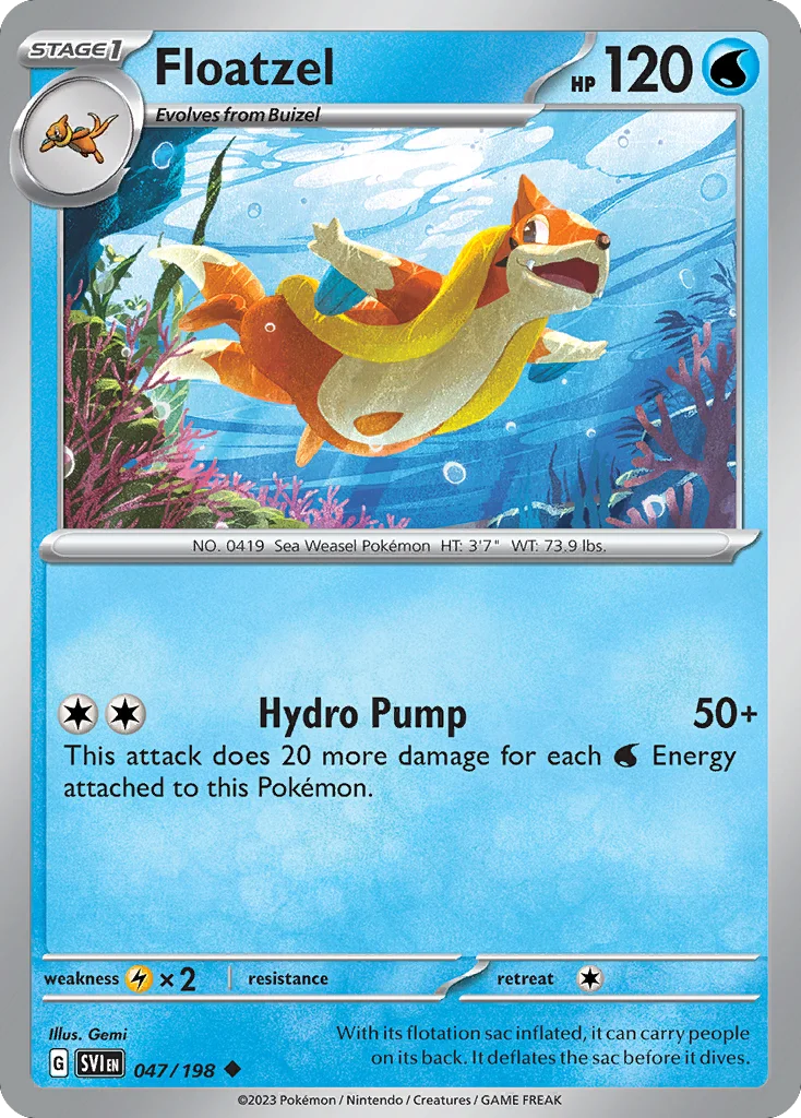 Floatzel Pokemon card