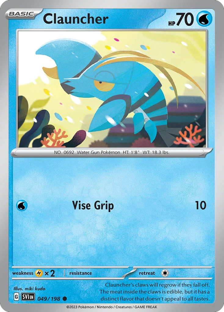 Clauncher Pokemon card