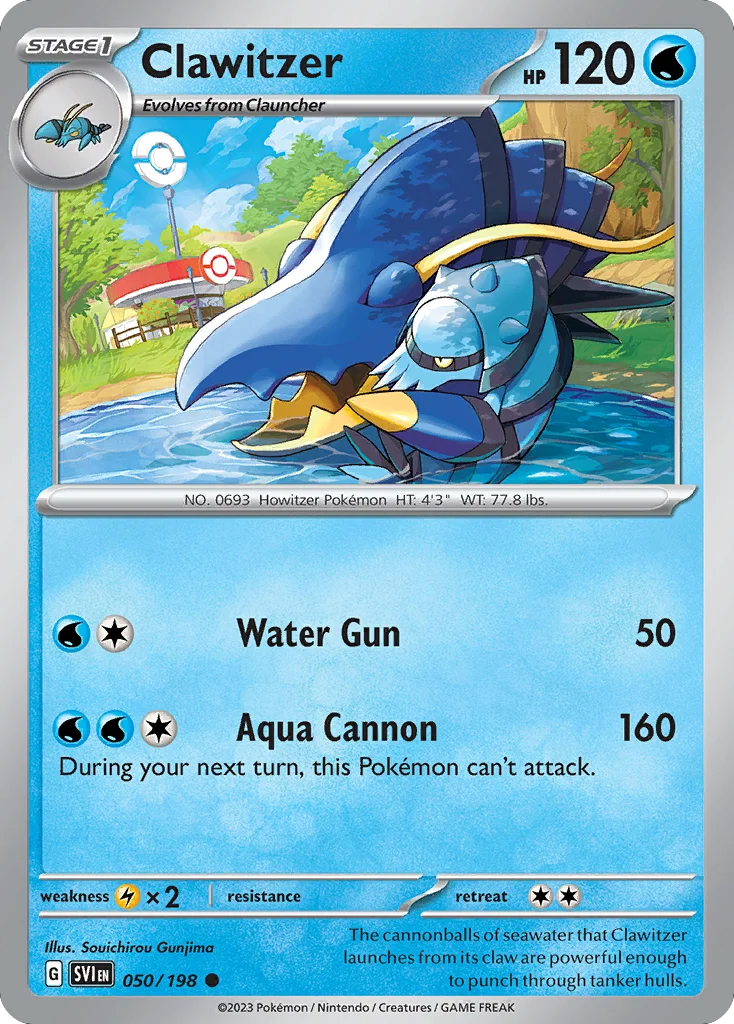 Clawitzer Pokemon card
