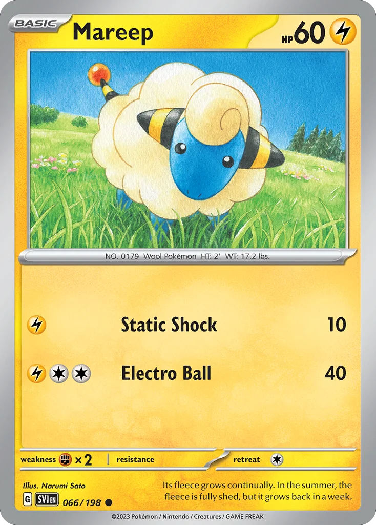 Mareep Pokemon card