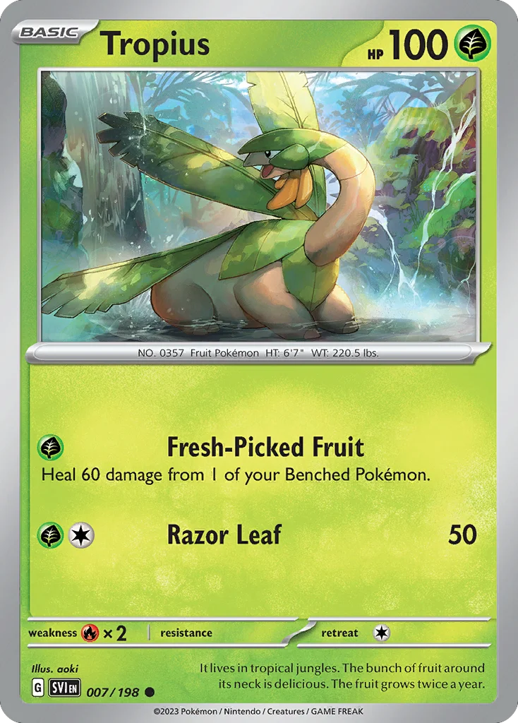Tropius Pokemon card