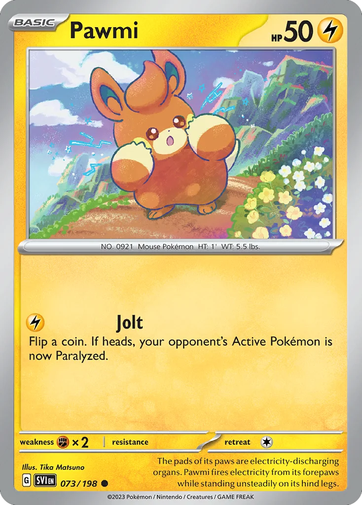 Pawmi Pokemon card