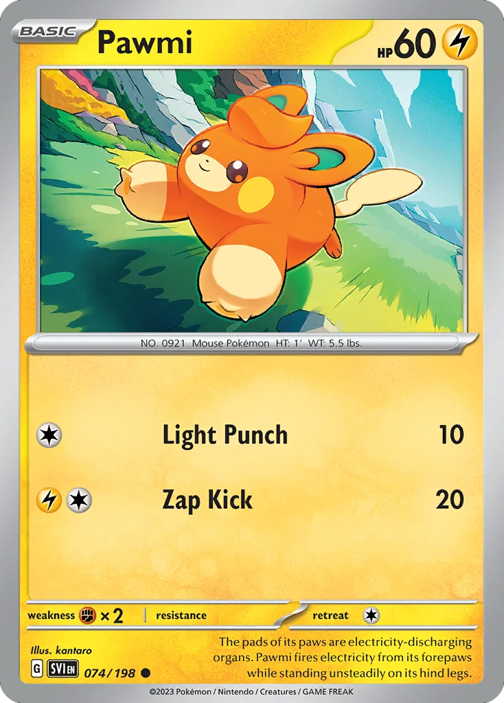 Pawmi Pokemon card